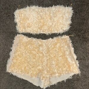 Zara Floral Cream Two-Piece Set